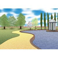 In the park, intended as a Manga background, Clip Studio Paint