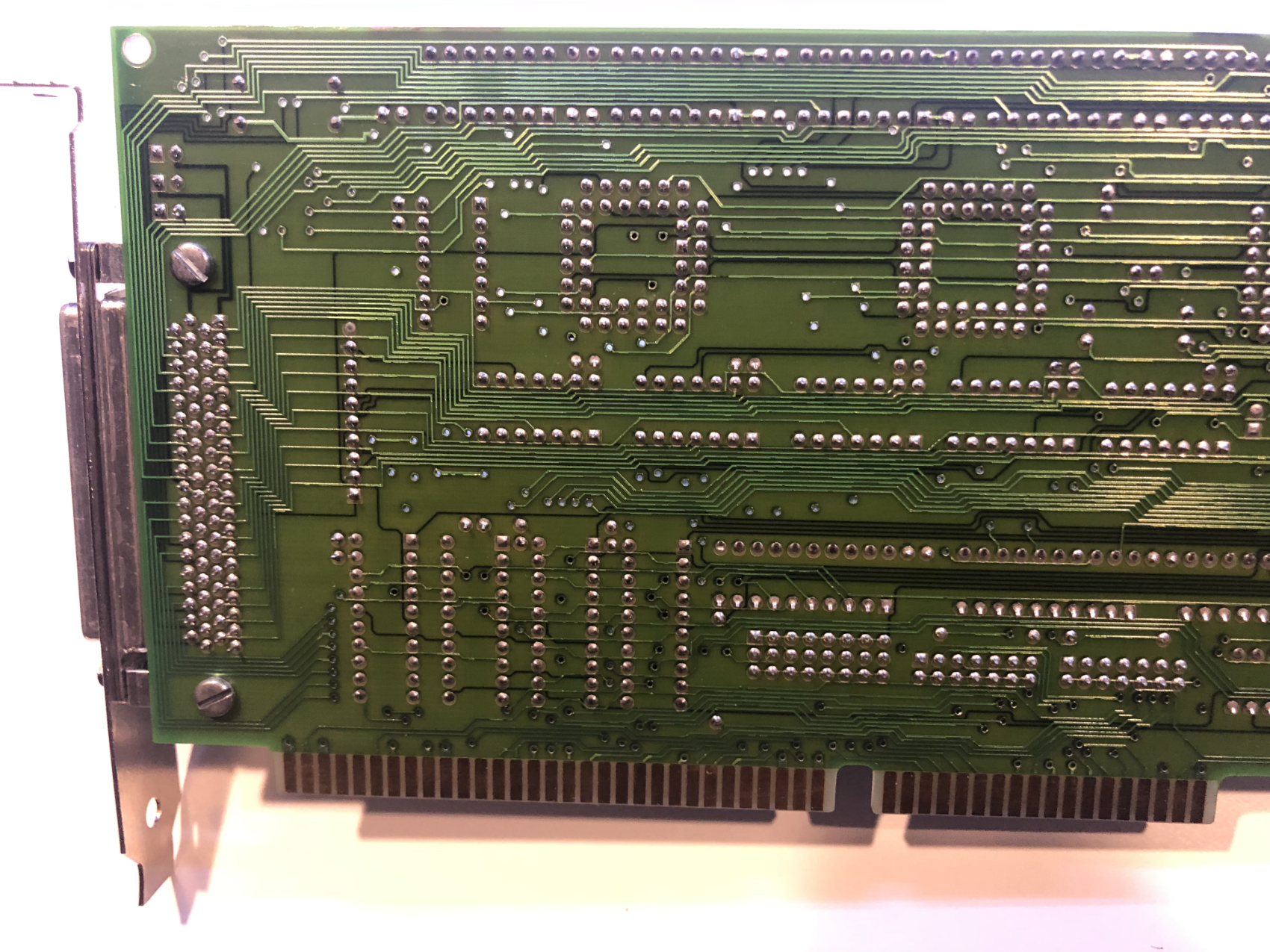 Back (bottom) side of PCB, left